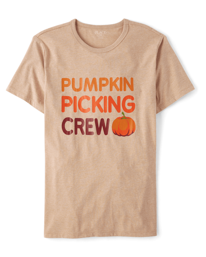 Adult Matching Family Pumpkin Picking Crew Graphic Tee