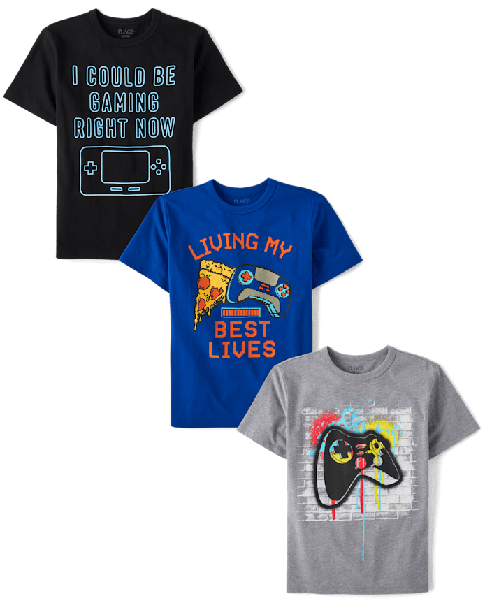 Boys Gamer Graphic Tee 3-Pack