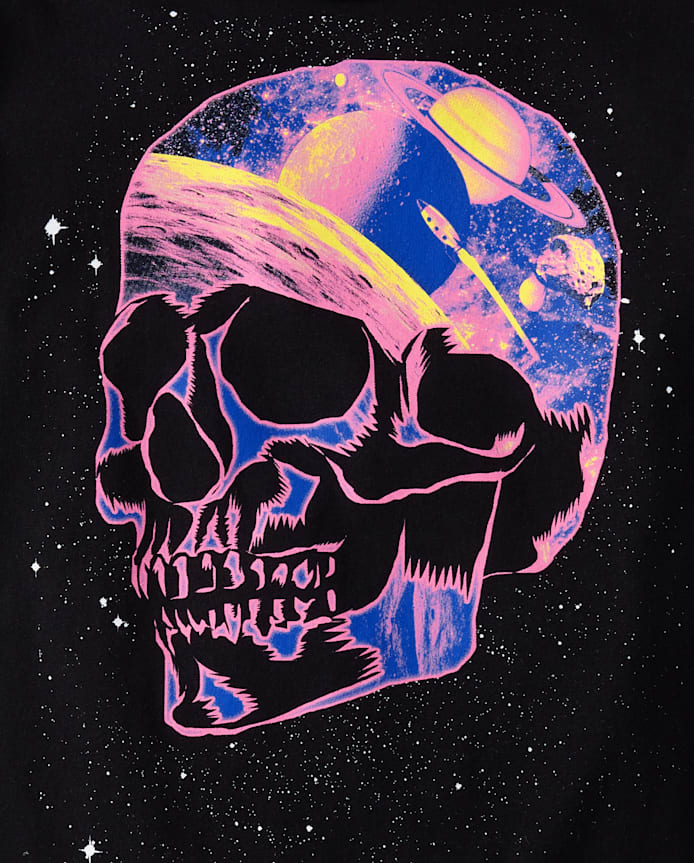 Boys Space Skull Graphic Tee