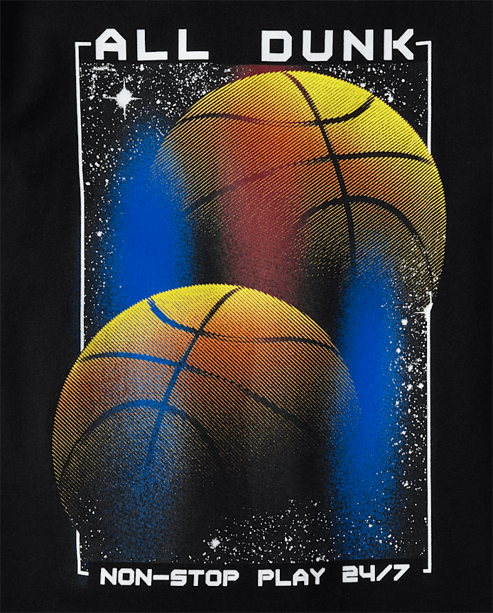 Boys Double Basketball Graphic Tee