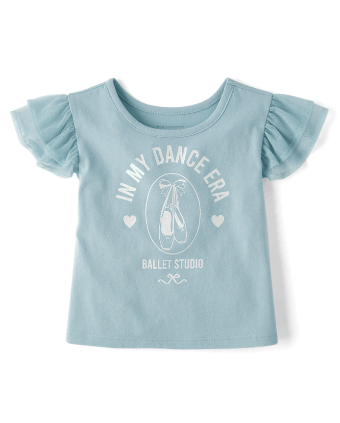 Baby And Toddler Girls Graphic Flutter Top