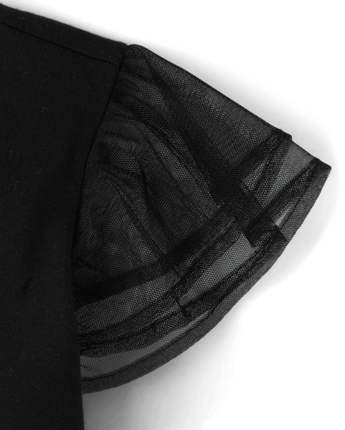 Girls Graphic Flutter Top