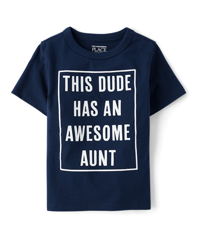 T-shirt graphique « Tante géniale » pour bébés et tout-petits garçons