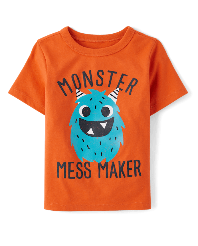T-shirt graphique « Monstre désordre » pour bébés et tout-petits garçons