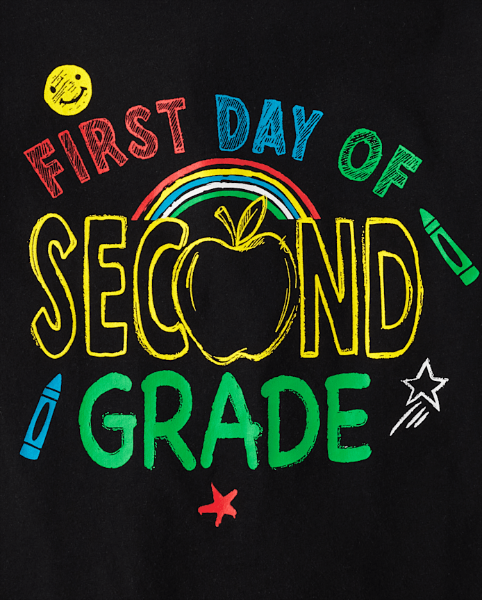 Boys First Day Second Grade Graphic Tee