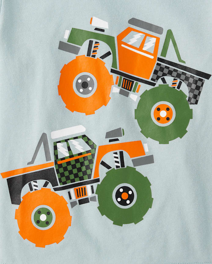 Toddler Boys Monster Trucks Graphic Tee