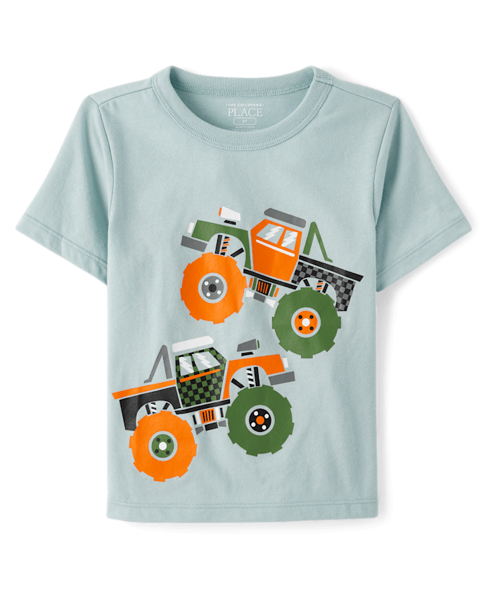 Toddler Boys Monster Trucks Graphic Tee