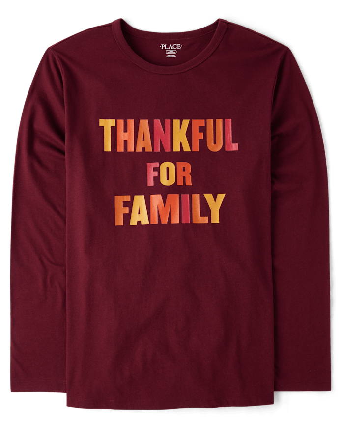 Adult Matching Family Thankful Graphic Tee