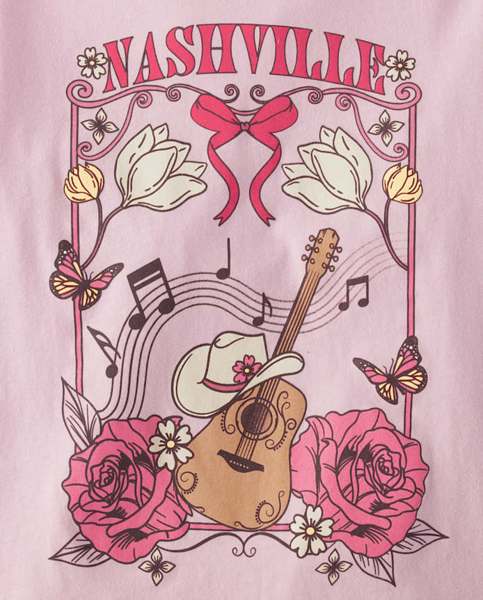 Girls Nashville Scene Graphic Tee