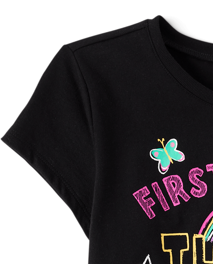 Girls First Day Third Grade Graphic Tee