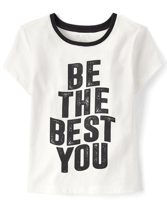 T-shirt bébé graphique « Soyez les meilleures de vous-même » pour filles