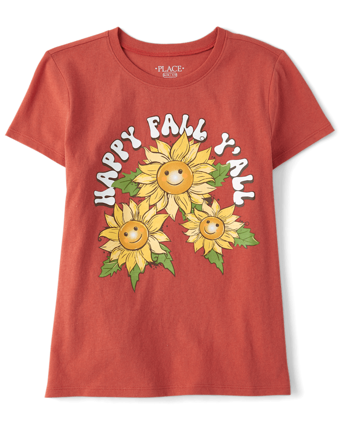 T-shirt graphique « Joyeux automne » pour filles