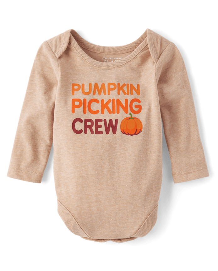 Baby Matching Family Pumpkin Picking Crew Graphic Bodysuit