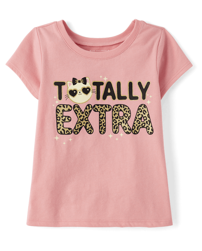Toddler Girls Totally Extra Graphic Tee