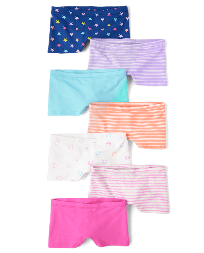 Girls Striped Girl Short Underwear 7-Pack