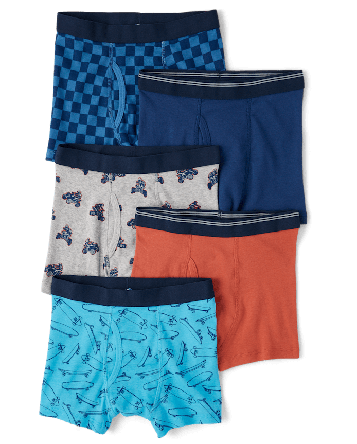 Boys Skateboard Boxer Brief Underwear 5-Pack