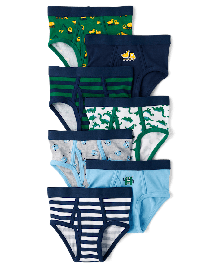 Toddler Boys Monster Brief Underwear 7-Pack