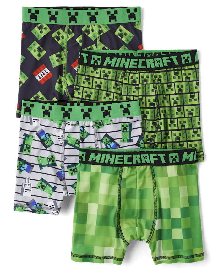 Boys Minecraft™ Boxer Brief Underwear 4-Pack