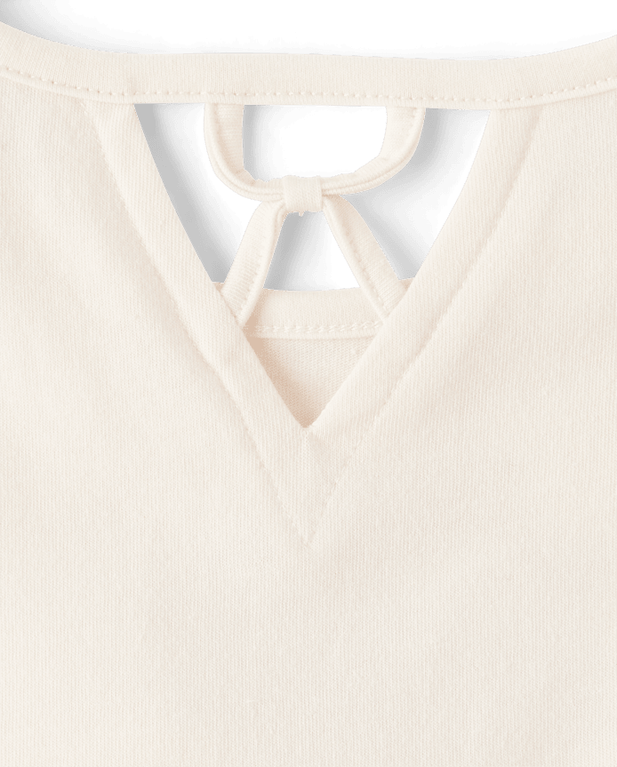 Girls Embellished Graphic Eyelet Top