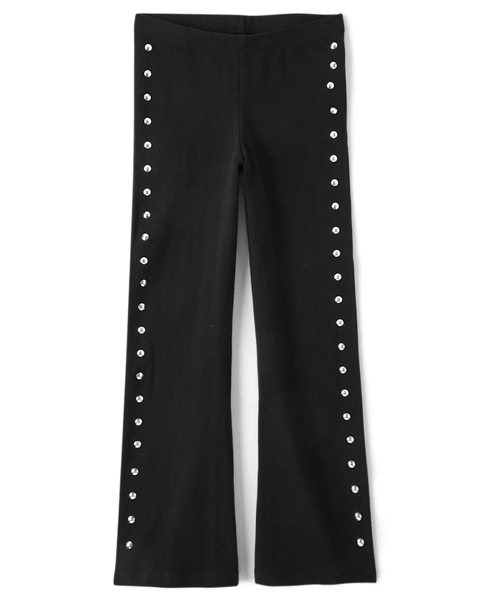 Girls Studded Flare Leggings