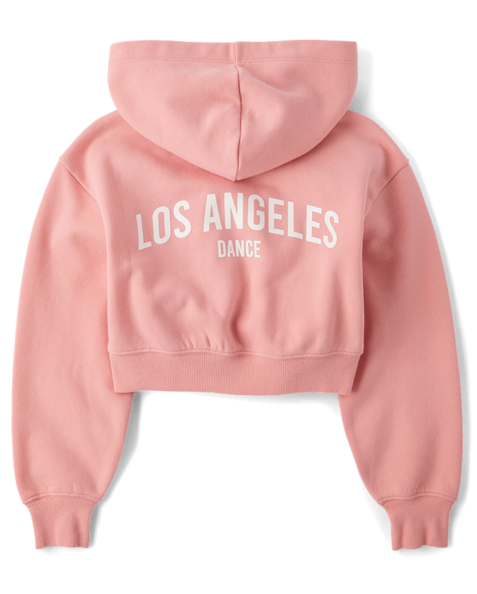 Sweat à capuche en polaire premium graphique pour fille