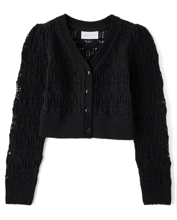 Girls Pointelle Cardigan
