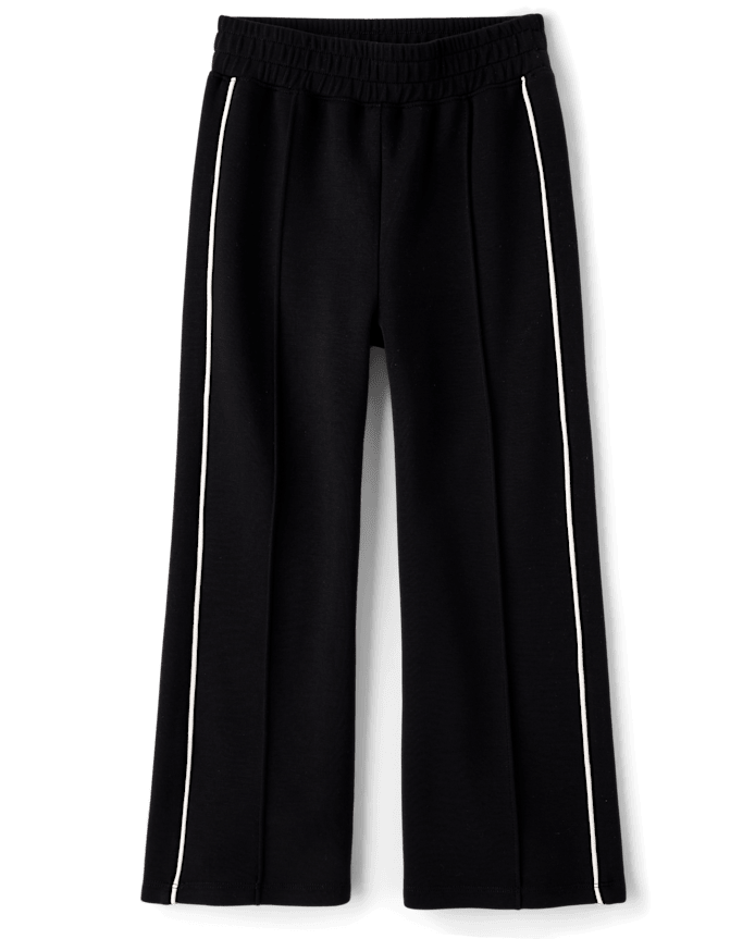 Girls Pintuck Scuba Wide Leg Lounge Pants