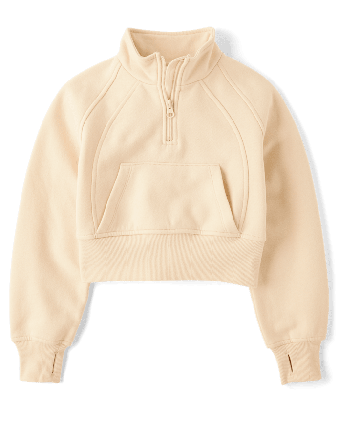 Girls Premium Fleece Quarter Zip Pullover