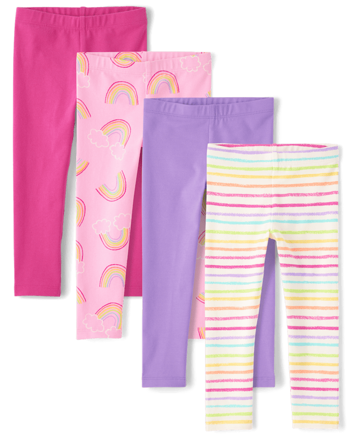 Lot de leggings imprimés pour petites filles