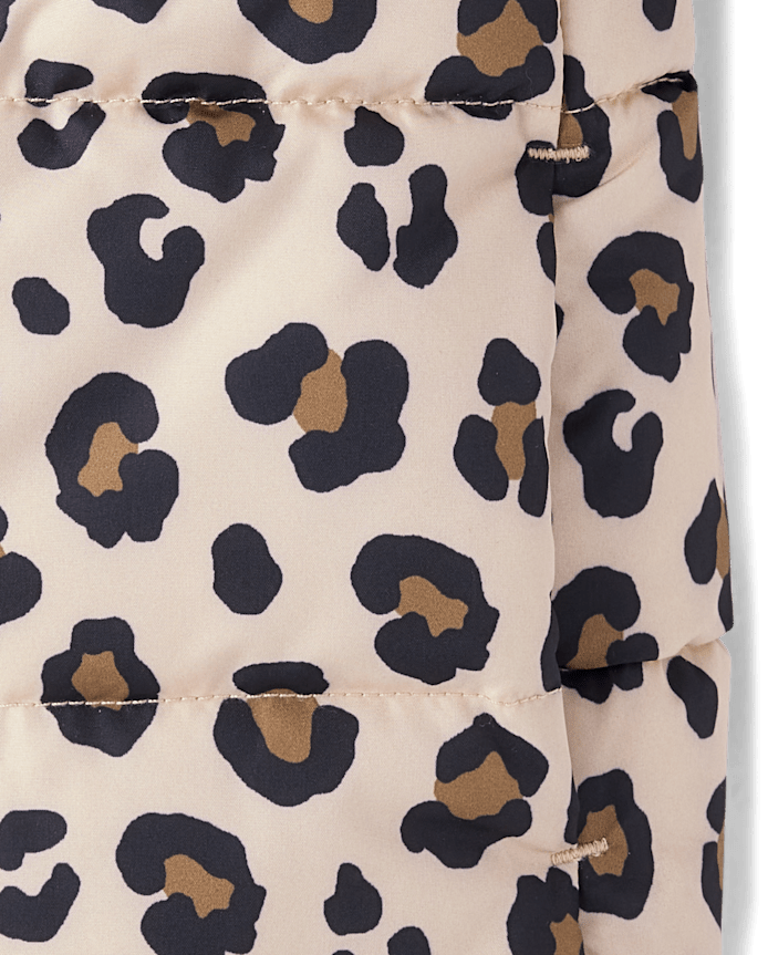 Toddler Girls Print Hooded Puffer Jacket
