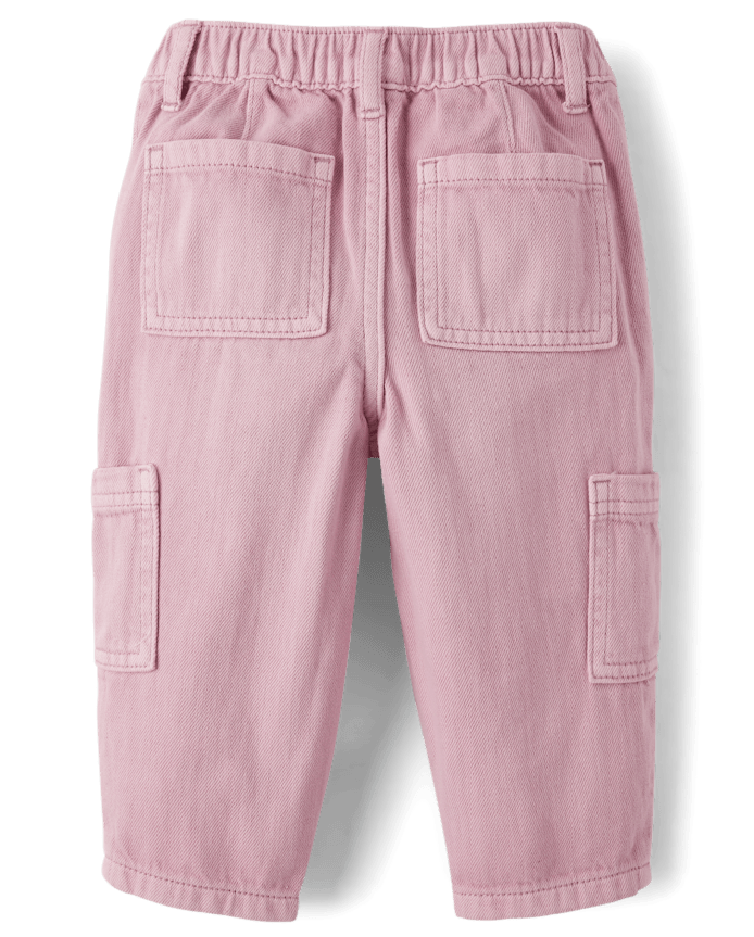 Jean utilitaire teint en pièce pour petite fille