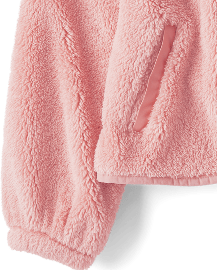 Girls Heavyweight Sherpa Zip Up Jacket