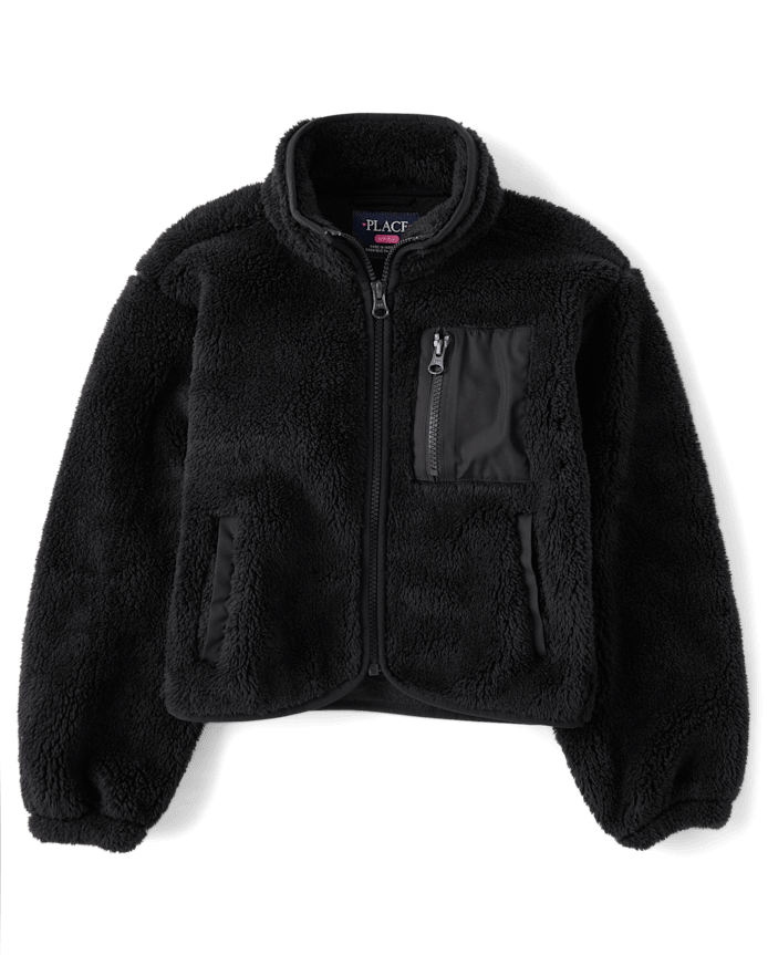 Kids Heavyweight Sherpa Zip Up Jacket