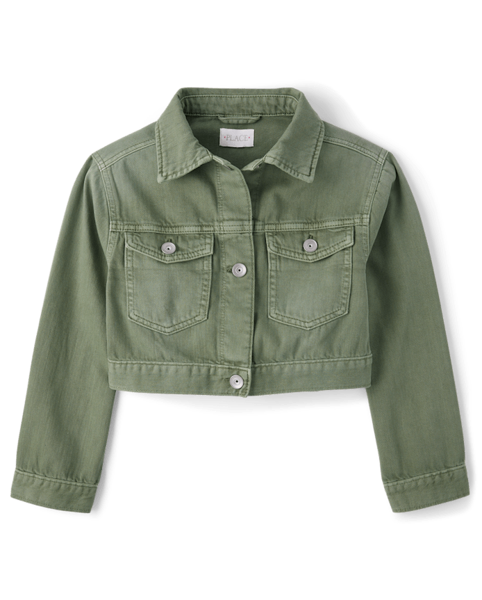 Veste en jean teintée pièce pour fille