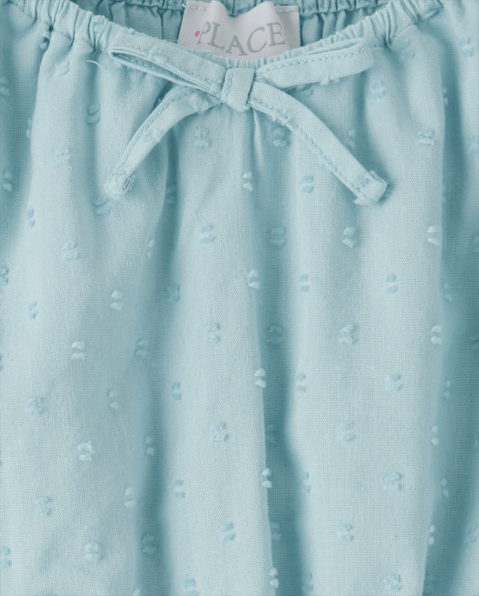 Robe à volants et pois pour fille