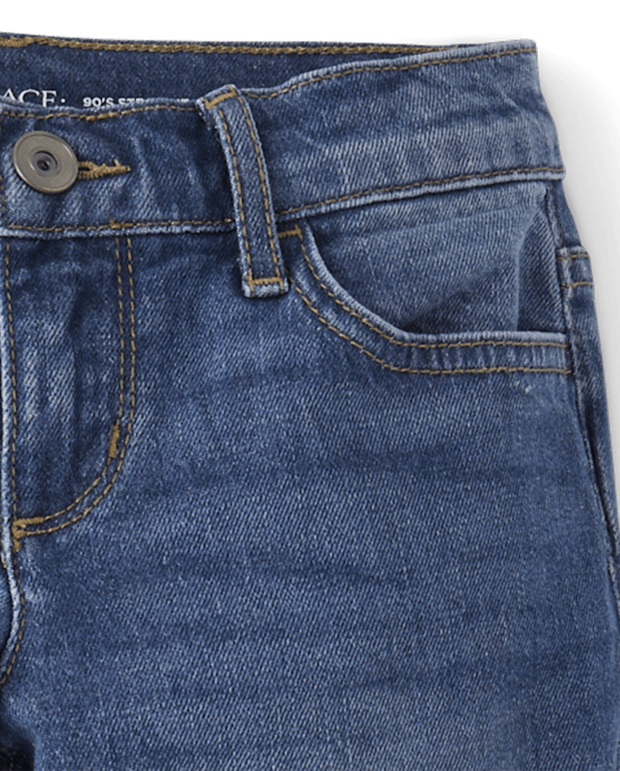 Jeans droits déchirés pour filles