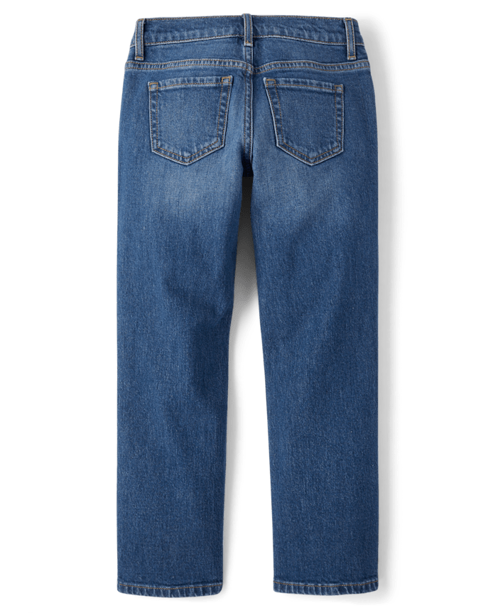 Girls Ripped Straight Jeans