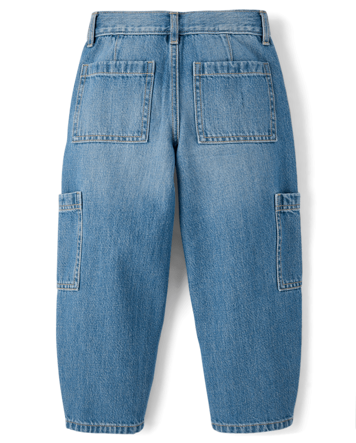 Girls Utility Barrel Jeans