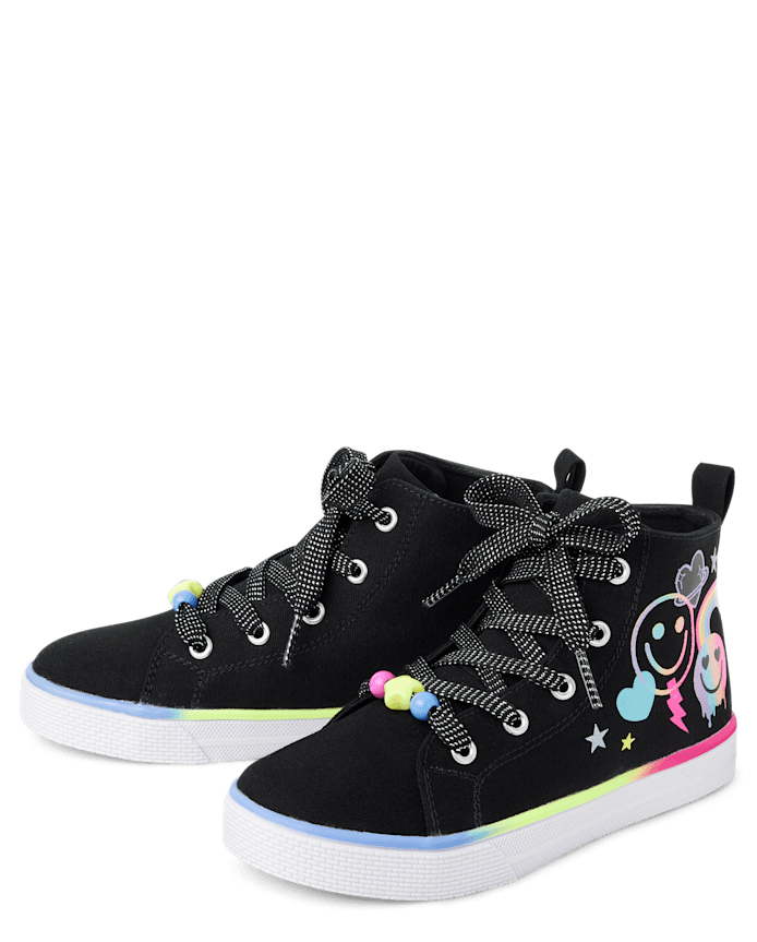 Girls Doodle High Top Sneakers