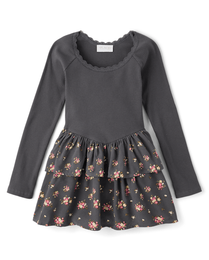 Robe fleurie taille V pour fille