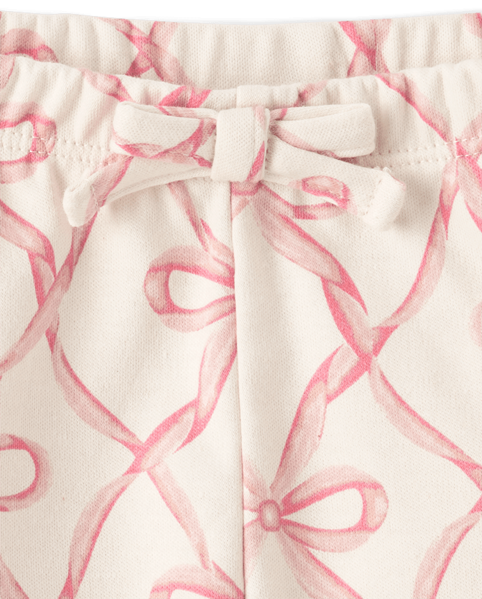 Ensemble 3 pièces pour bébé fille avec nœud