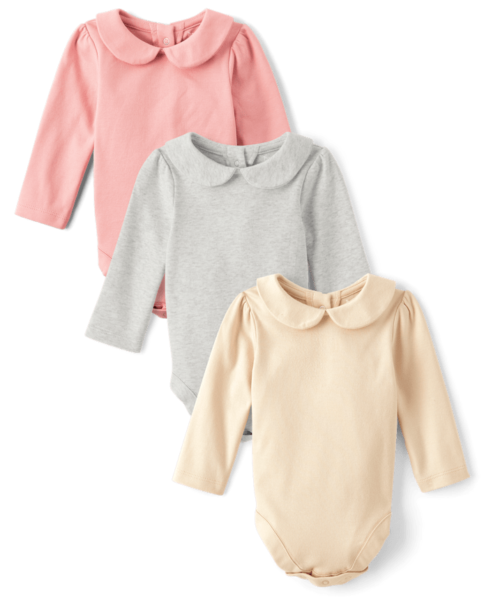 Lot de 3 bodies Peter Pan pour bébés filles