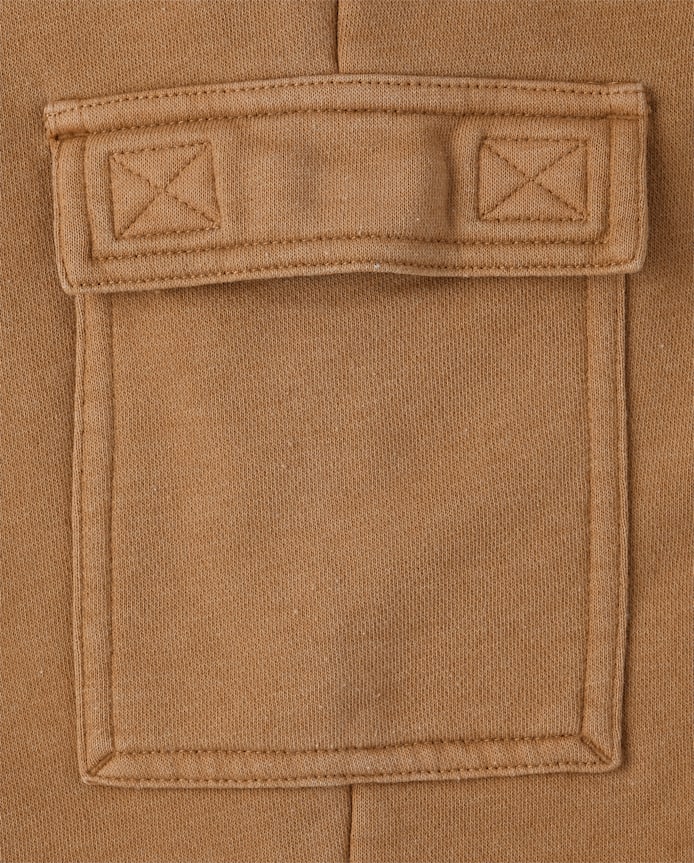 Kids Garment Dyed Premium Fleece Loose Cargo Pants