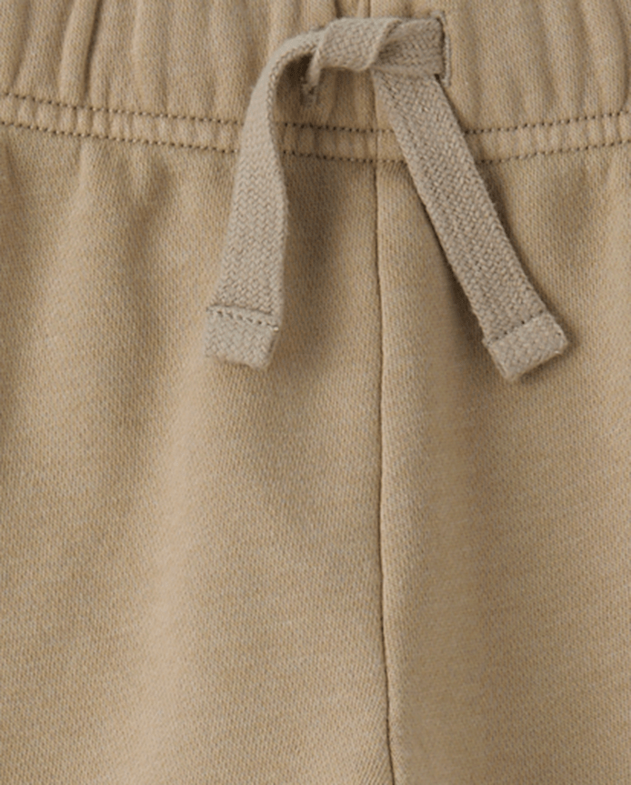 Boys Garment Dyed Premium Fleece Loose Cargo Pants