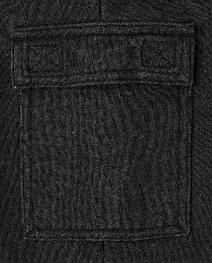 Pantalon cargo ample en polaire teint pièce pour enfant