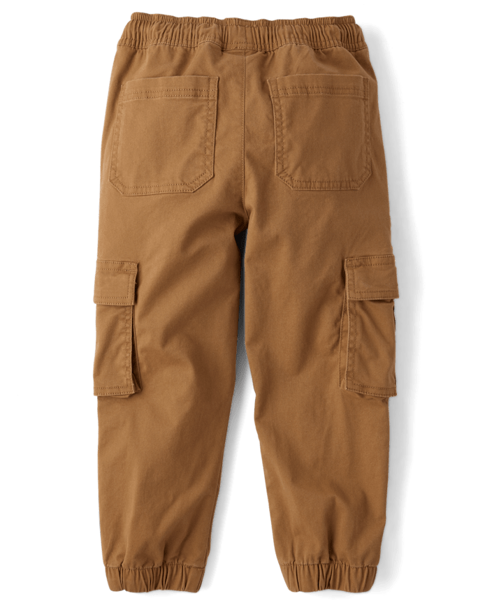 Boys Stretch Pull On Cargo Jogger Pants