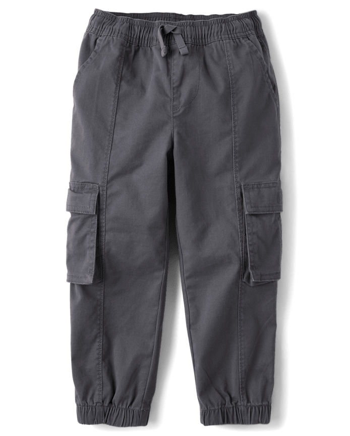 Boys Stretch Pull On Cargo Jogger Pants