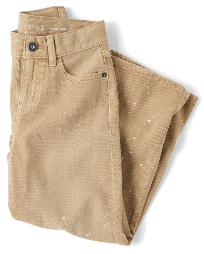 Kids Paint Splatter Garment Dyed Baggy Jeans