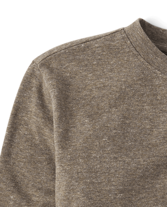 Boys Marled Henley Top