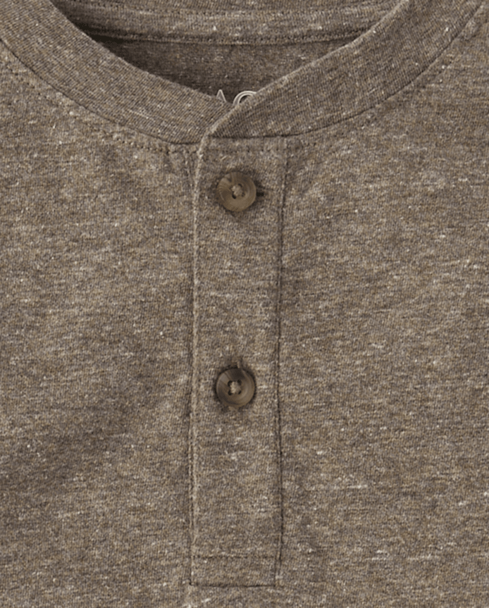 Boys Marled Henley Top